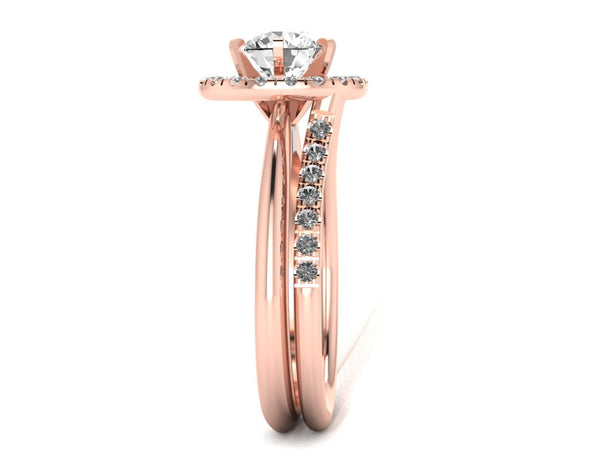 14K ROSE GOLD GUARD DIAMOND RING GUARD SIZE 6.5 WITH 38=0.55TW ROUND G-H  SI1-SI2 DIAMONDS - 001-125-00589