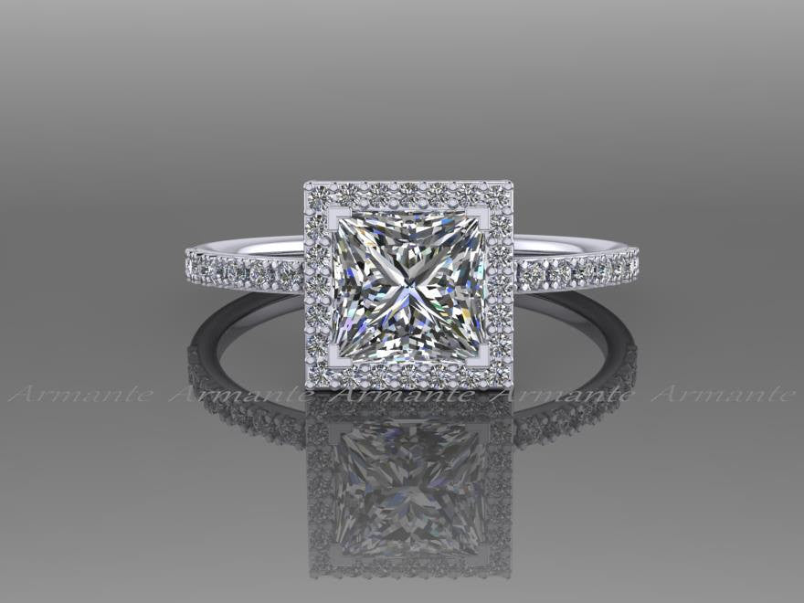 Princess cut Moissanite